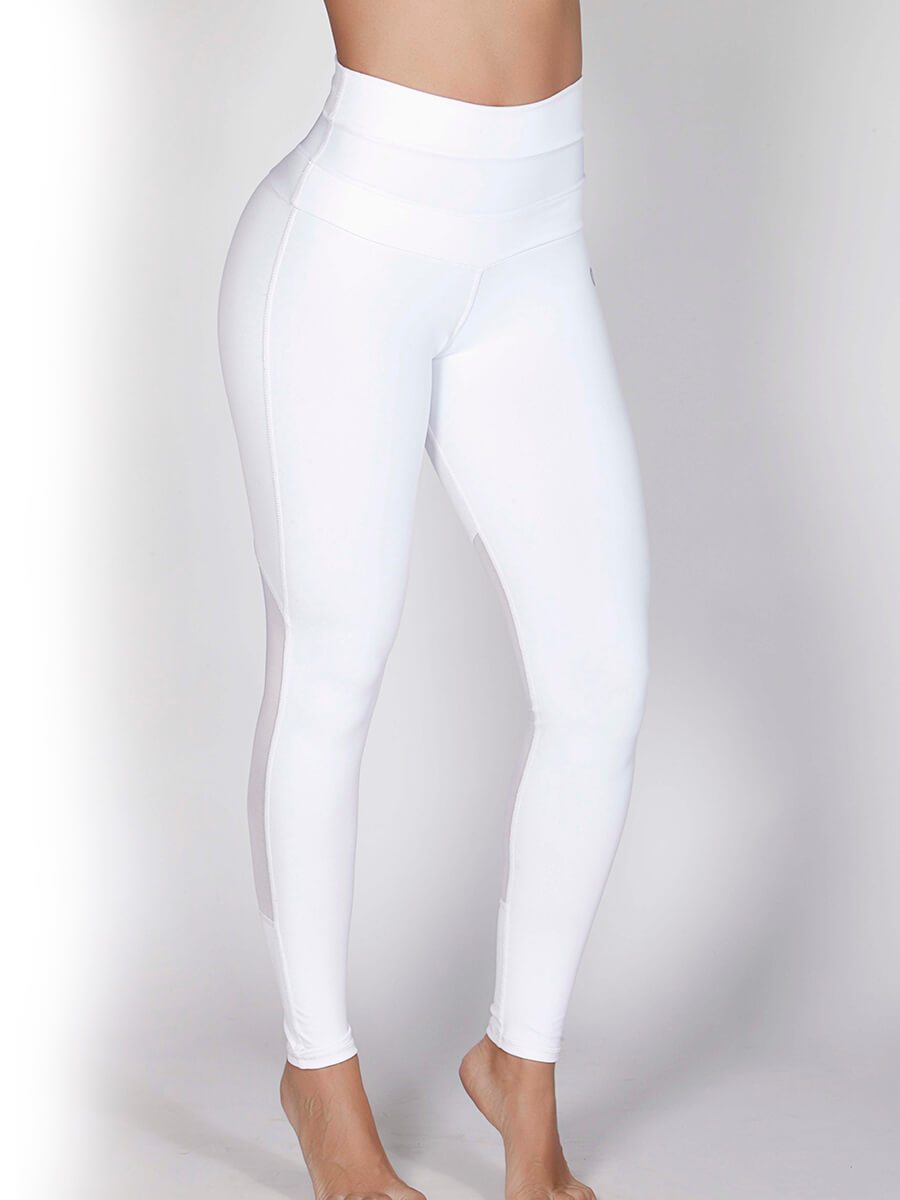 White High Waisted Leggings | Workout Leggings Dubai | UAE | Gulfissimo