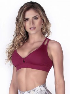 Wine Sports Bra Top