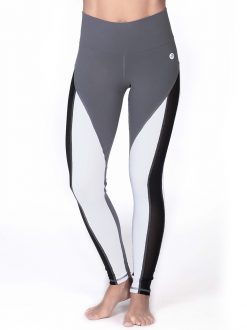 Grey/White High Waisted Fitness Leggings - Image 5