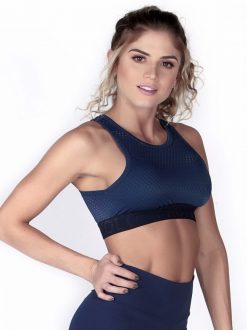 Navy Sports Bra Top - Image 5