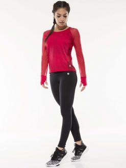 Red Sports Mesh Long Sleeve - Image 4