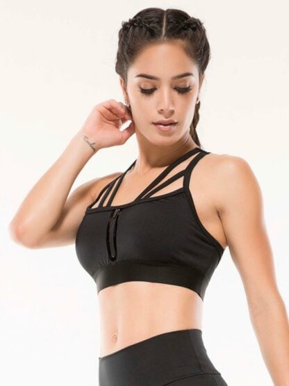 Black Fitness Bra Top