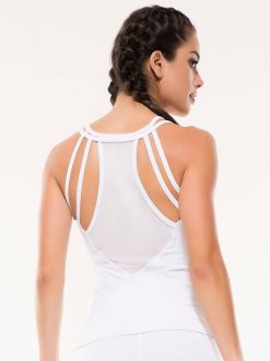 White Workout Tank Top - Image 2