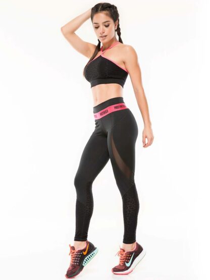 Black/Coral Sports Bra Top - Image 5