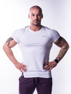 White Muscle Back T-Shirt