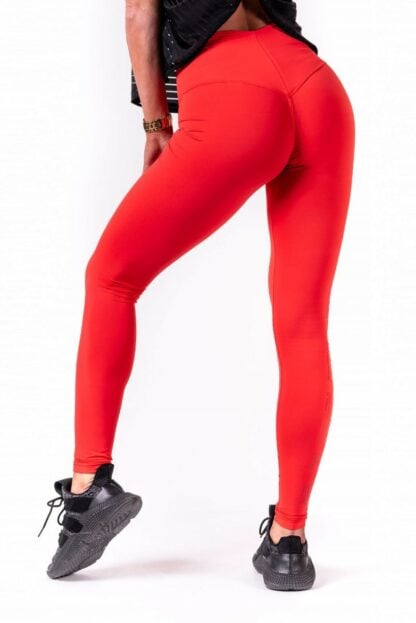 Red One Tone Pattern Leggings