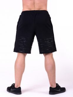 Black Raw Hem Street Shorts - Image 2