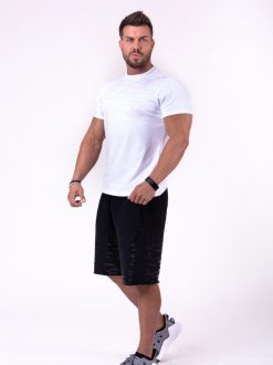 Black Raw Hem Street Shorts - Image 4