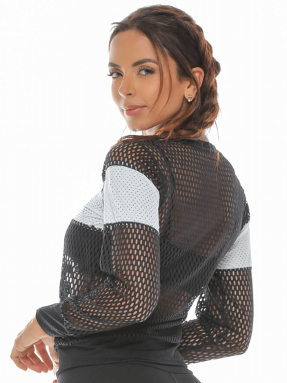Kira White Sports Mesh - Image 2