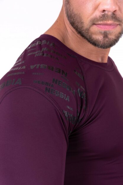 Burgundy NEBBIA Hero Compression Shirt - Image 6