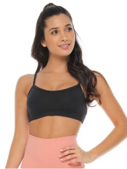Laila Black Sports Bra Top