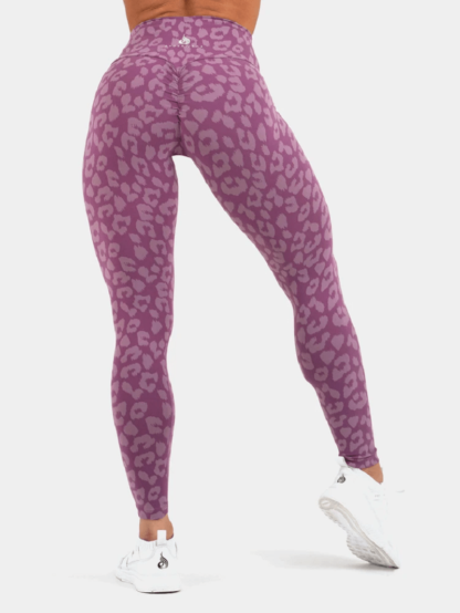 High Waist Purple Leopard Print Leggings