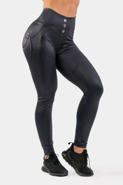 Glossy Look Bubble Butt Pants