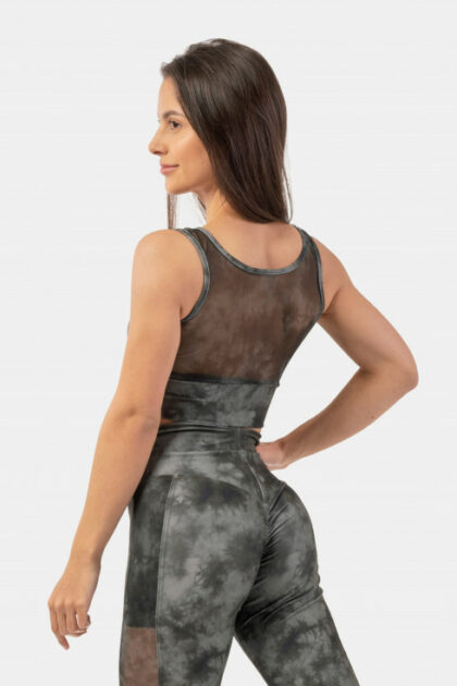 ECO CAMO Green Mesh Sports Bra “BREATHE”