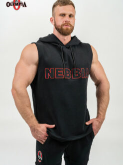 NEBBIA x OLYMPIA Sleeveless Hoodie Sweatshirt IRON BEAST